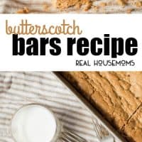 Easy Butterscotch Bars are loaded with brown sugar and butterscotch chips for a soft, chewy cookie bar that your kids will love. Make these bars in one bowl for a quick cleanup!