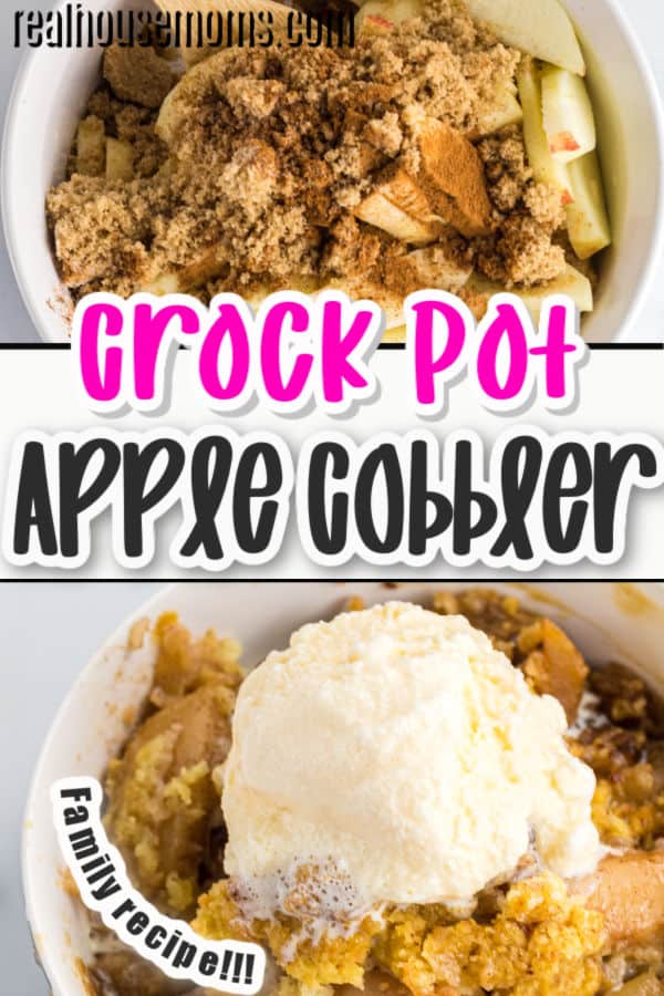 Crock Pot Apple Cobbler Recipe ⋆ Real Housemoms