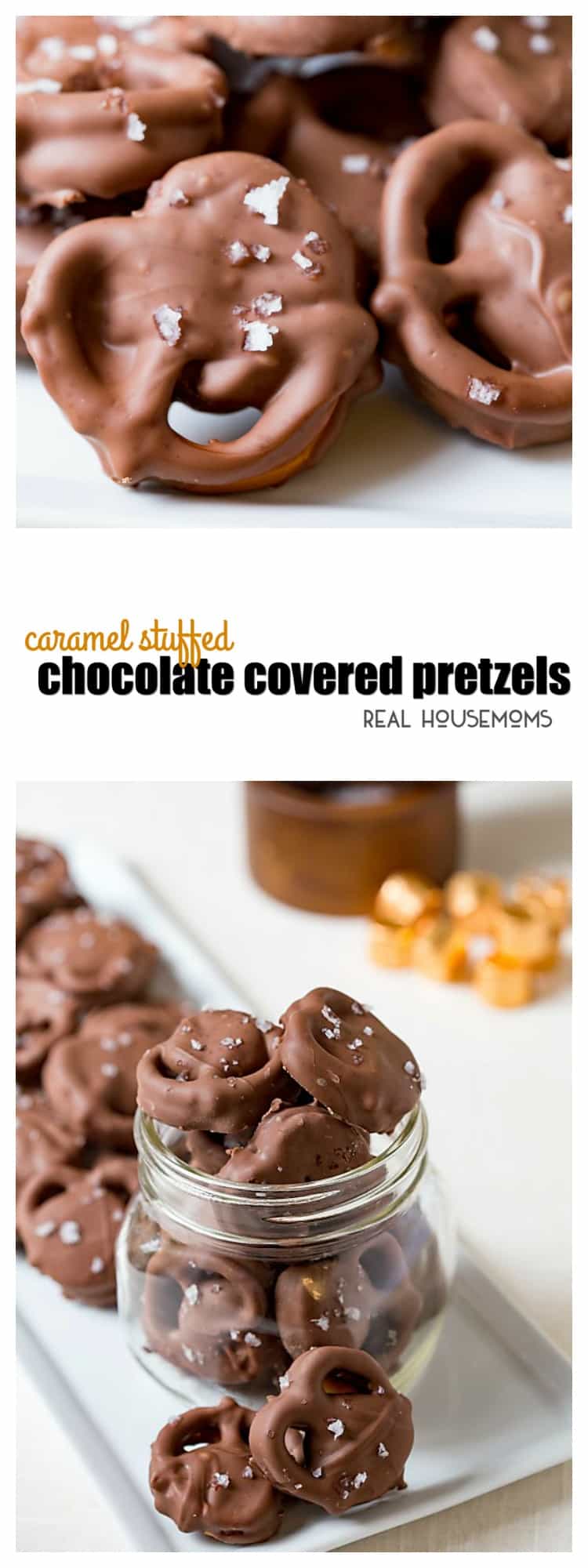 Caramel Stuffed Chocolate Covered Pretzels with Video