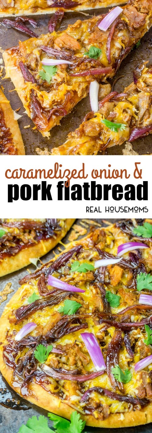 Caramelized Onion And Bbq Pork Flatbread ⋆ Real Housemoms