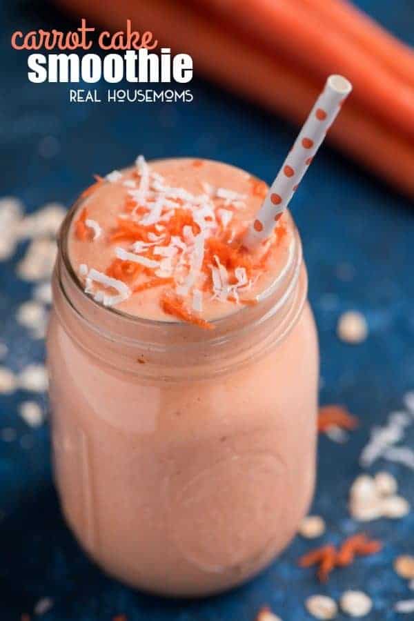 Wouldn't you like to begin and end your day with carrot cake? Well, now you can with this fruit and vegetable packed Carrot Cake Smoothie!