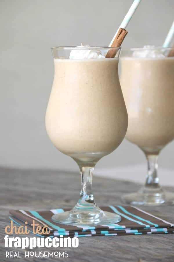 Treat yourself this afternoon with the perfect blend of tea and spices in this delicious CHAI TEA FRAPPUCCINO!