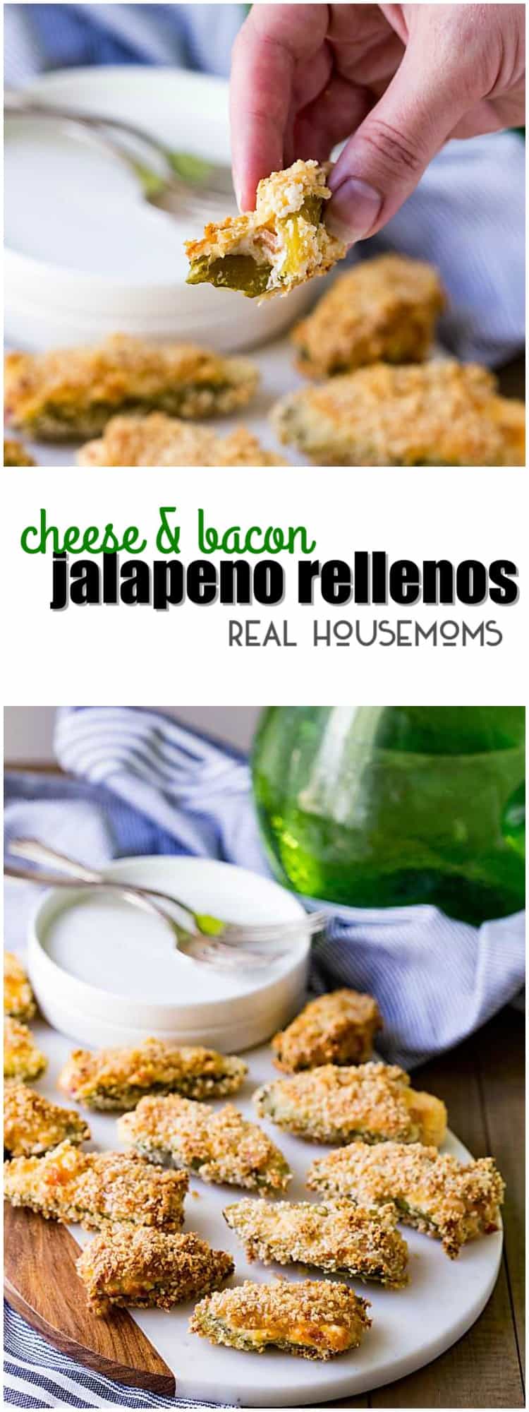 Cheese and Bacon Jalapeno Rellenos -Jalapeno Popper- Real Housemoms