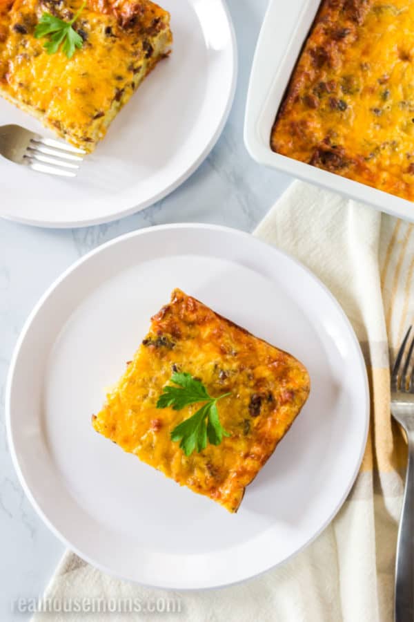 Cheesy Breakfast Casserole with Bacon & Eggs ⋆ Real Housemoms