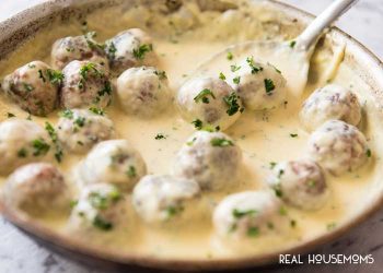 Cheesy Chicken Meatballs Recipe - Real Housemoms