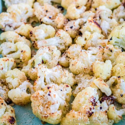 Cheesy Roasted Cauliflower Recipe ⋆ Real Housemoms