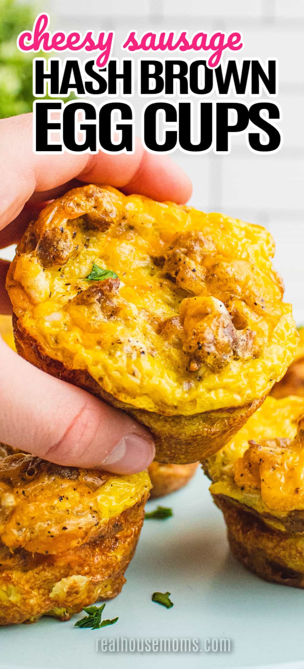 Cheesy Sausage Hash Brown Egg Cups ⋆ Real Housemoms