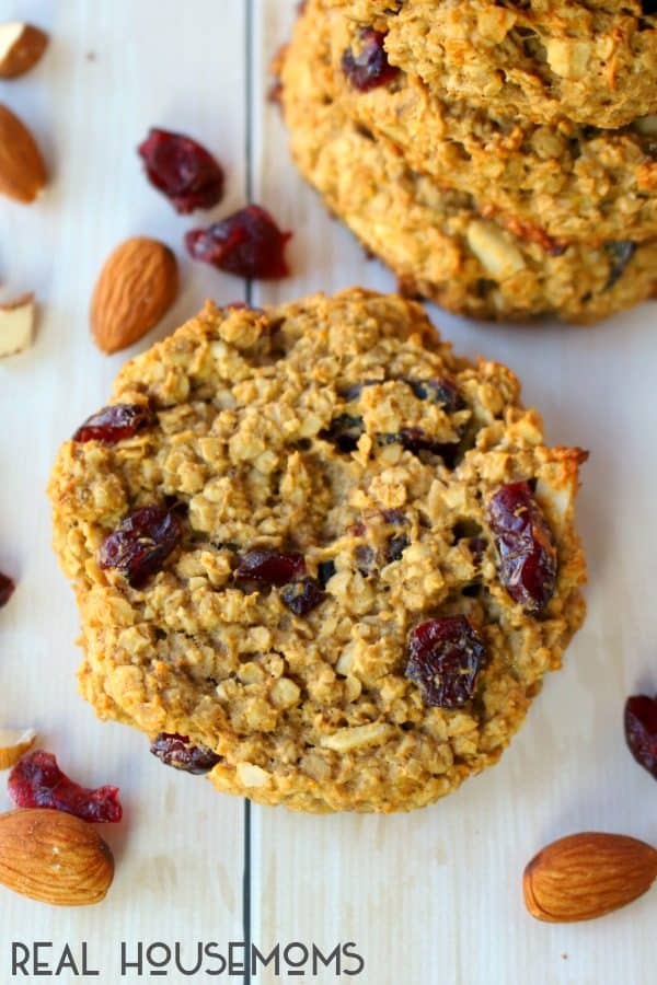 This healthy, high-protein Cherry Almond Breakfast Cookie is made with all-natural ingredients making the perfect solution for a quick, on-the-go breakfast!