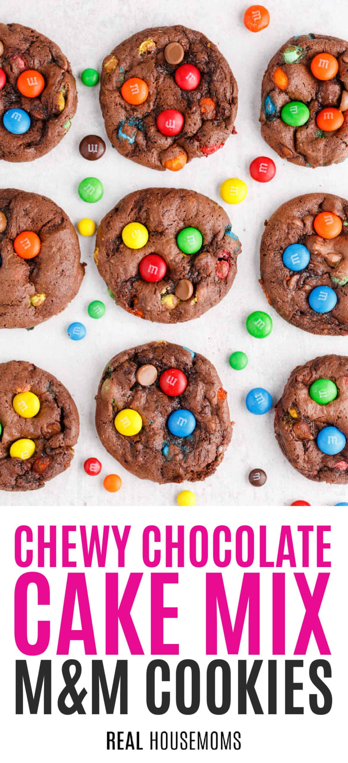 Chewy Chocolate Cake Mix M&M Cookies ⋆ Real Housemoms