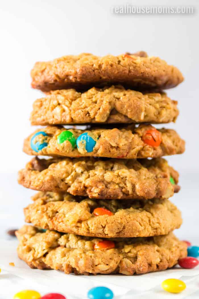 stacked monster cookies