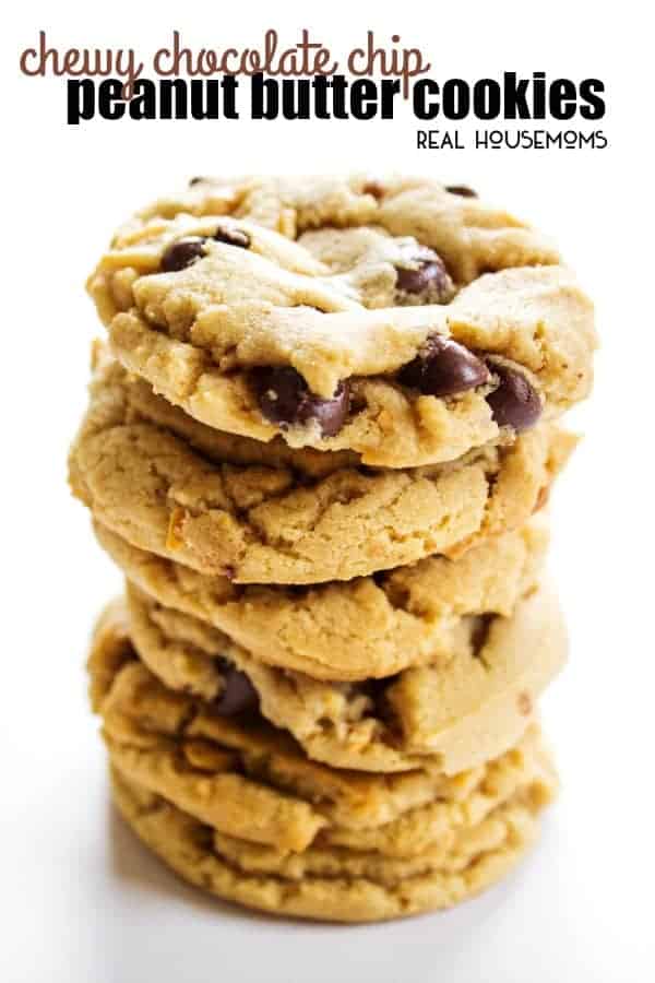 These Chewy Chocolate Chip Peanut Butter Cookies are absolute perfection! Get ready to devour a dozen or two, then make another batch to share with all our your friends!