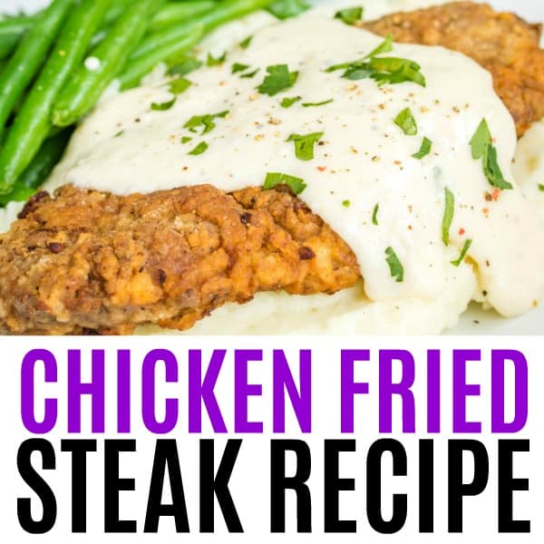 square chicken fried steak image with text
