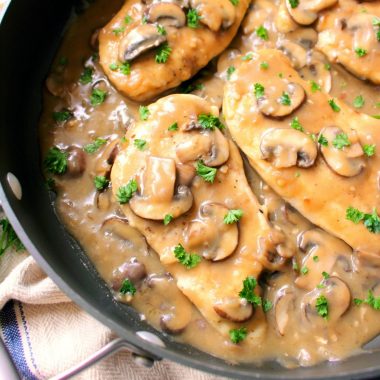 Made with a mushroom Marsala wine sauce, this delicious Chicken Marsala is traditional Italian fare worthy of company or a simple family dinner!
