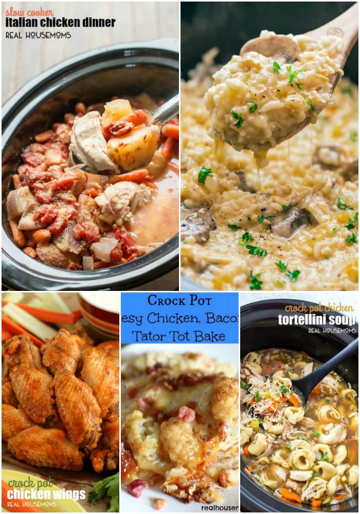 crock pot chicken recipes collage