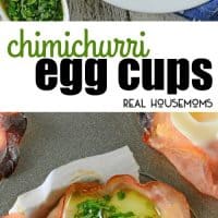 Chimichurri Egg Cups are an easy breakfast recipe perfect for feeding a crowd. They can also be frozen for breakfast on the go!