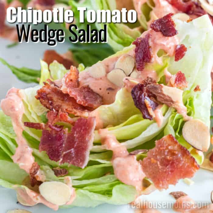square image of chiptole wedge salad with text