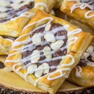 Who doesn't love an easy and quick breakfast! These Chocolate Almond Danishes are a fast fix family favorite treat that the whole family will enjoy!