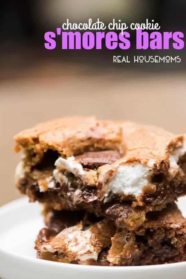 Chocolate Chip Cookie S'mores Bars combine two classic desserts to make the best new summer dessert ever! This has to be part of your next summer party!