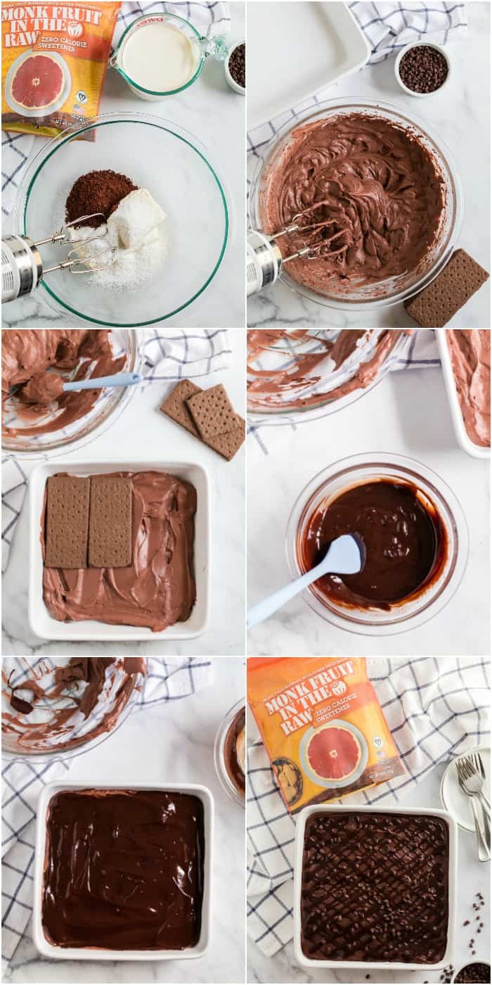 steps to make a triple chocolate icebox cake