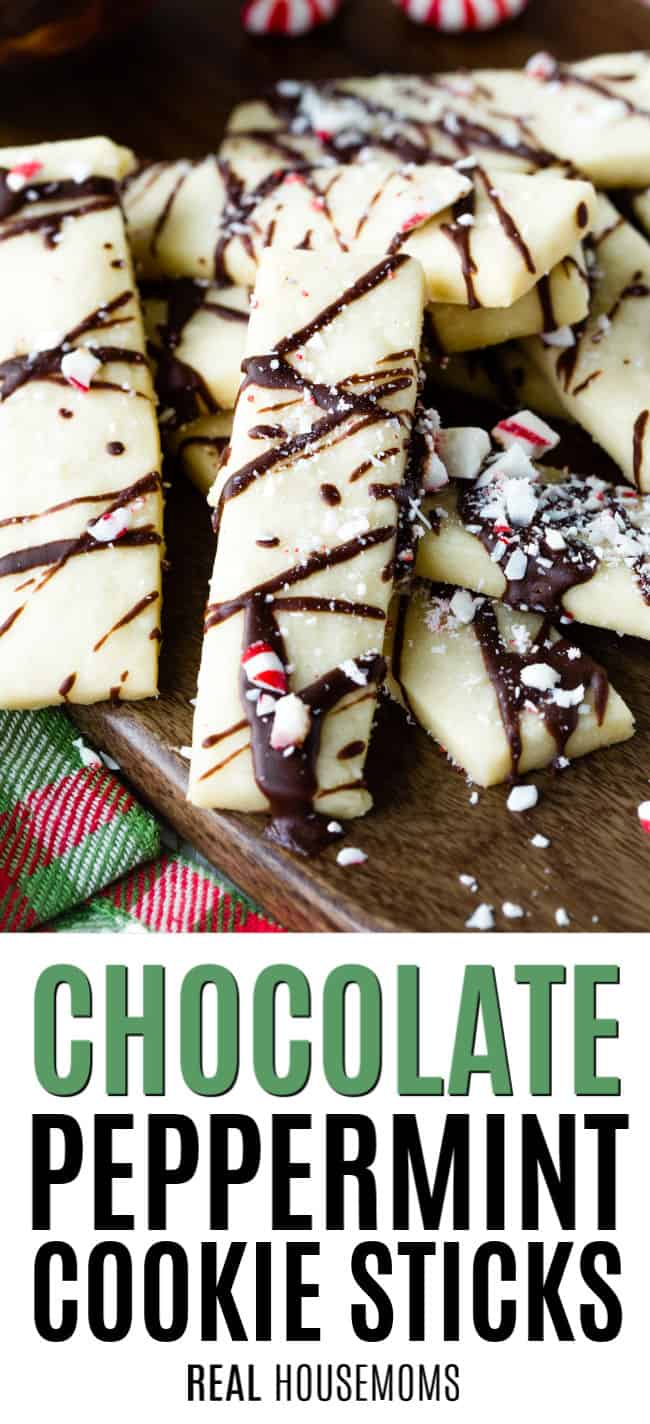 chocolate peppermint cookies piled up on a plate