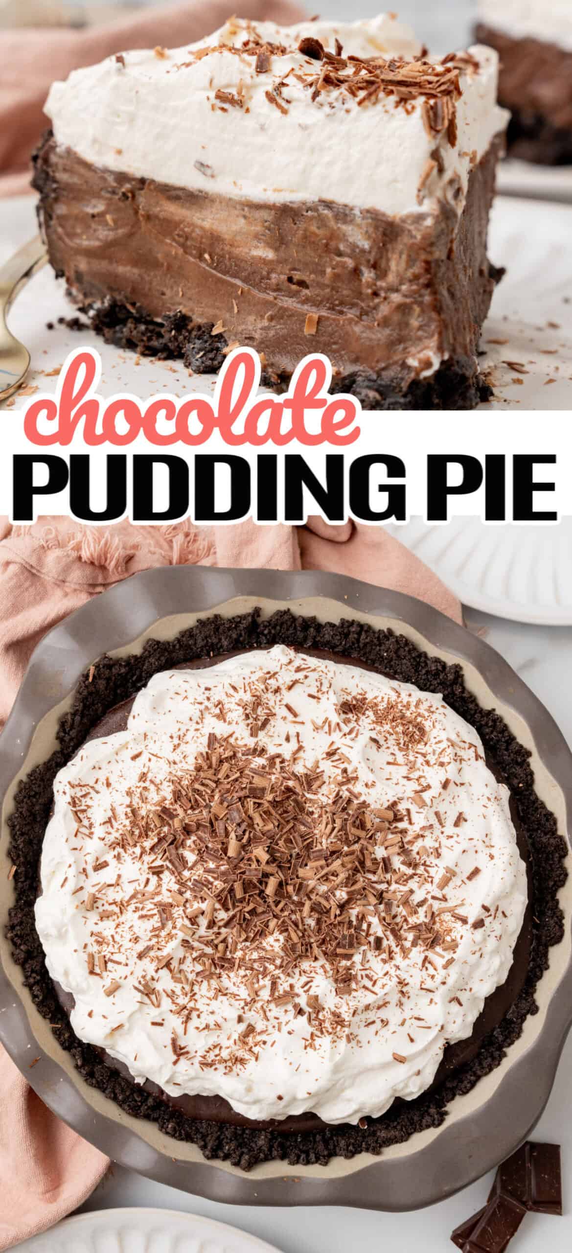 Chocolate Pudding Pie (Rich & Creamy)