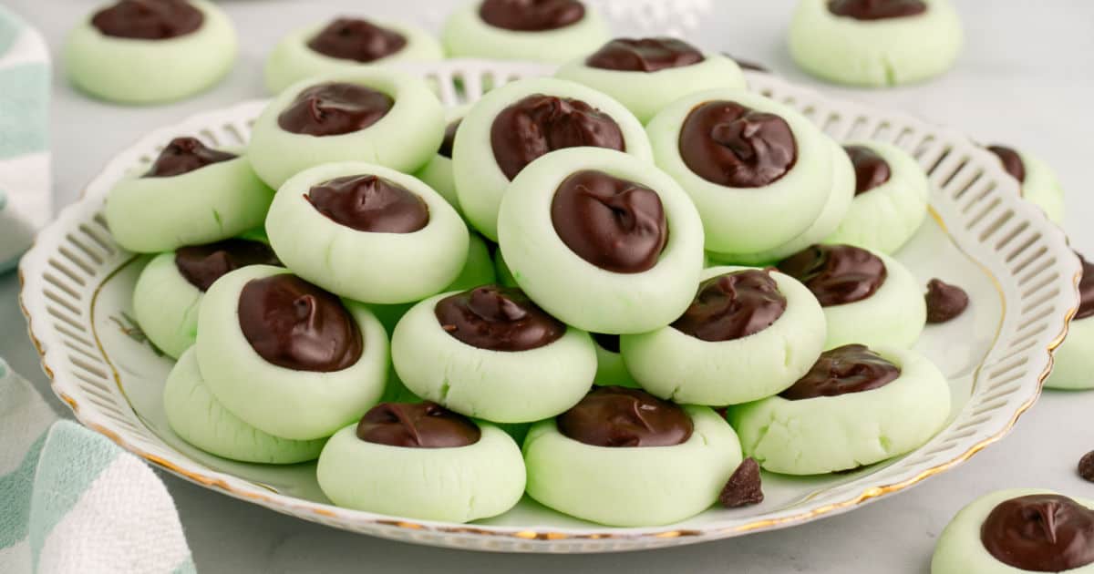 Chocolate Thumbprint Cream Cheese Mints ⋆ Real Housemoms