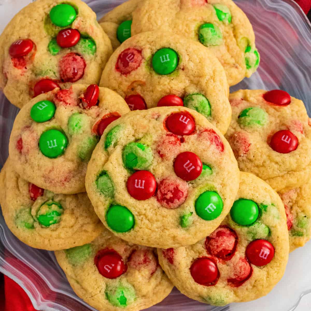 Christmas M&M Cookies - Spend With Pennies