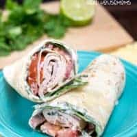 This CILANTRO LIME TURKEY WRAP adds yummy Mexican flavor to your lunch taking it to a new level!