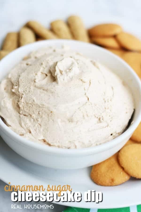 This Cinnamon Cheesecake Dip makes a great appetizer for any party. It's an easy sweet dip recipe, that will be ready in minutes!
