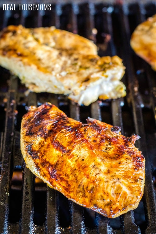 grilled chicken on a grill