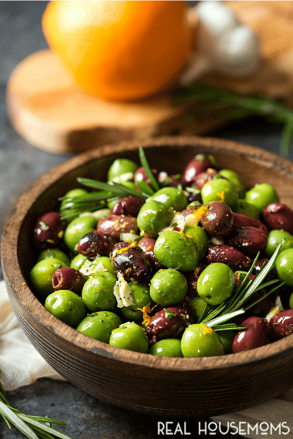 Are you an olive fan? I love the briny saltiness they have! One of my new favorite appetizers is this Citrus Herb Marinated Olives recipe. It’s super easy to make, and is sure to please a crowd!