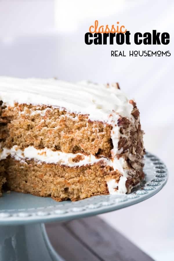 Everyone loves a Classic Carrot Cake! When it's topped with the best cream cheese frosting you have a winner that's perfect for Easter dessert or any time!