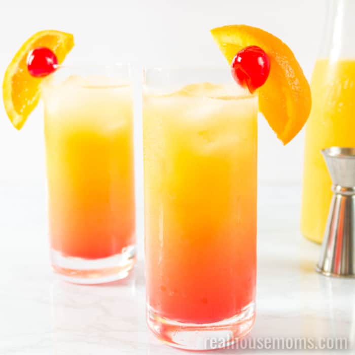 Classic Tequila Sunrise Cocktail ⋆ Real Housemoms