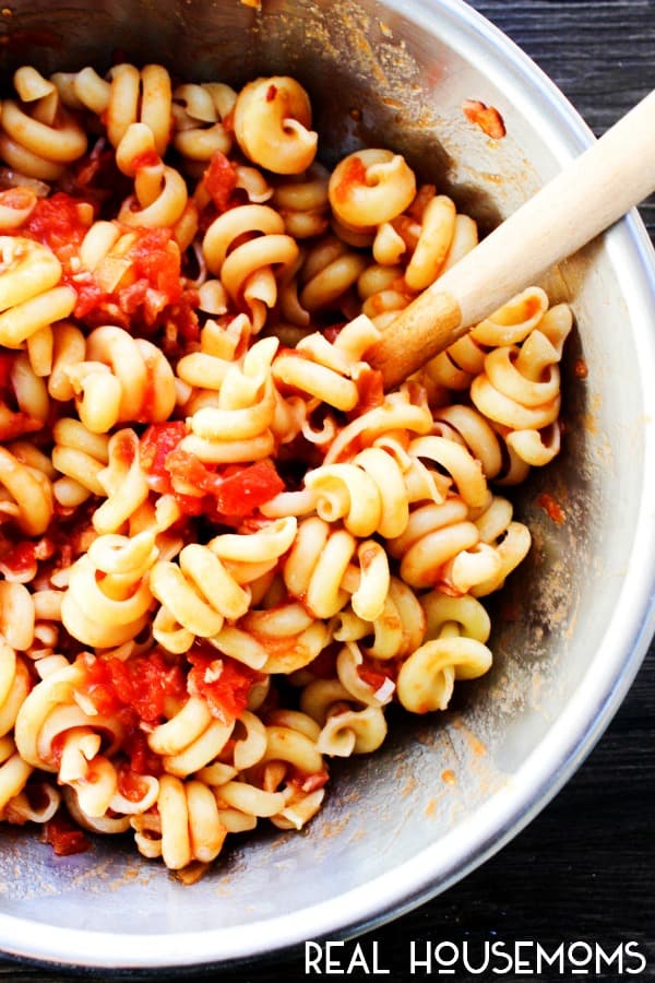 COPYCAT CARRABBA'S CAVATAPPI AMATRICIANA is easy, delicious and ready in 30 minutes! Made with a zesty tomato sauce and paired with cavatappi noodles, this pasta is a dish the entire family will love!