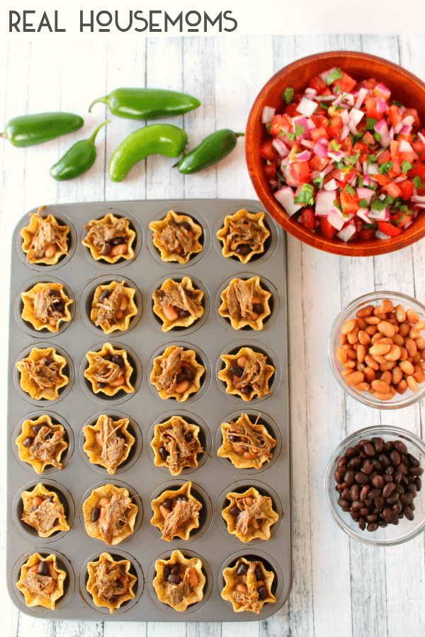 The perfect little nacho bite for every football party and home-gating event! Barbecue beef, beans, cheese and plenty of Pico de Gallo make these COWBOY NACHO BITES a fantastic appetizer everyone will love!
