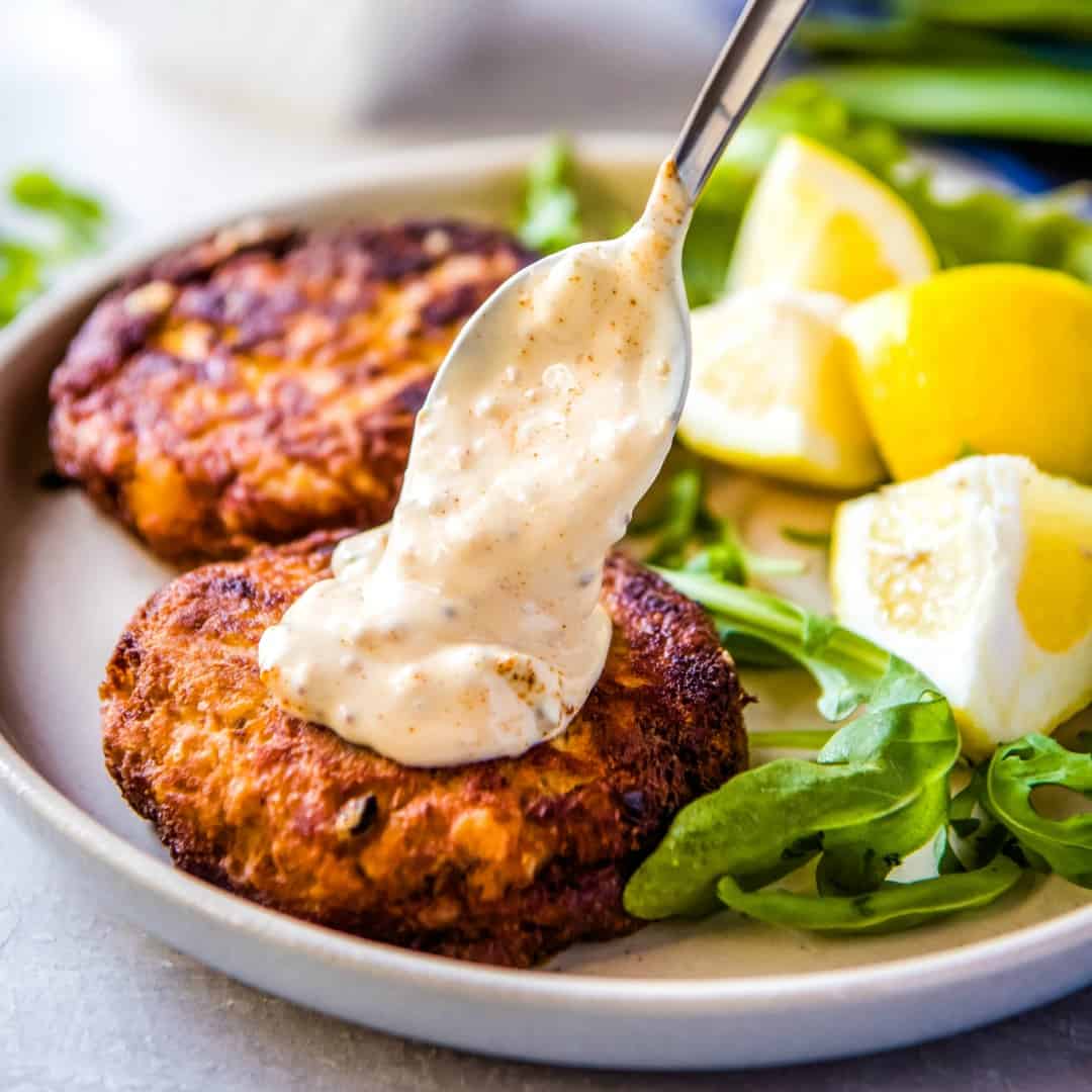 There's nothing like a batch of homemade Crab Cakes for dinner! Made with real lump crabmeat & fresh veggies, this recipe is simple, quick, and oh so yummy!