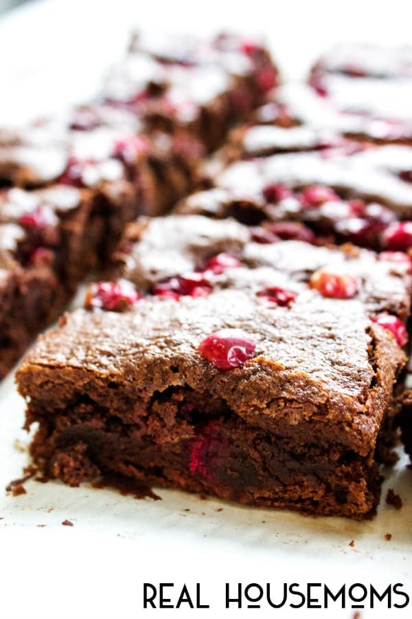 Cranberry Brownies with Chocolate-Orange Drizzle are rich and soft brownies with a silky chocolate drizzle that's pure decadence with a touch of holiday spirit!