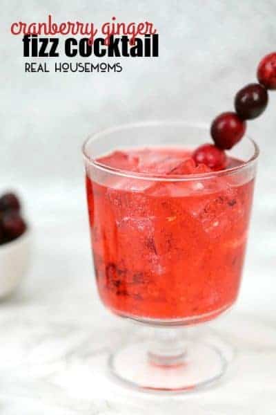 Cranberry Ginger Fizz Cocktail ⋆ Real Housemoms