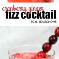 This Cranberry Ginger Fizz Cocktail is a bright combination of the cranberry flavor I love with a hint of ginger for a holiday cocktail you can't beat!