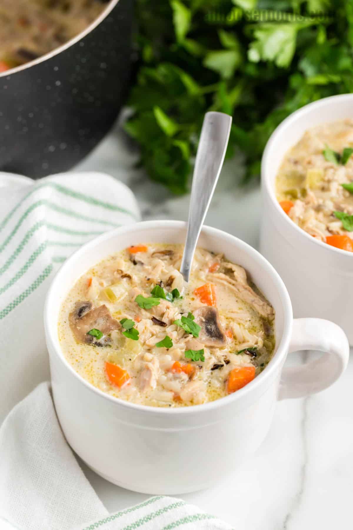 Creamy Chicken and Wild Rice Soup ⋆ Real Housemoms