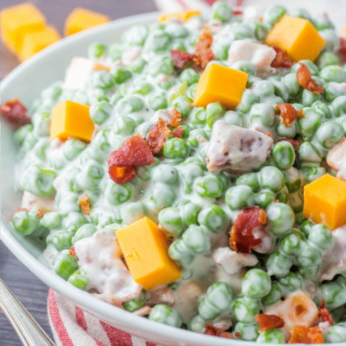 Creamy Bacon Pea Salad ⋆ Real Housemoms