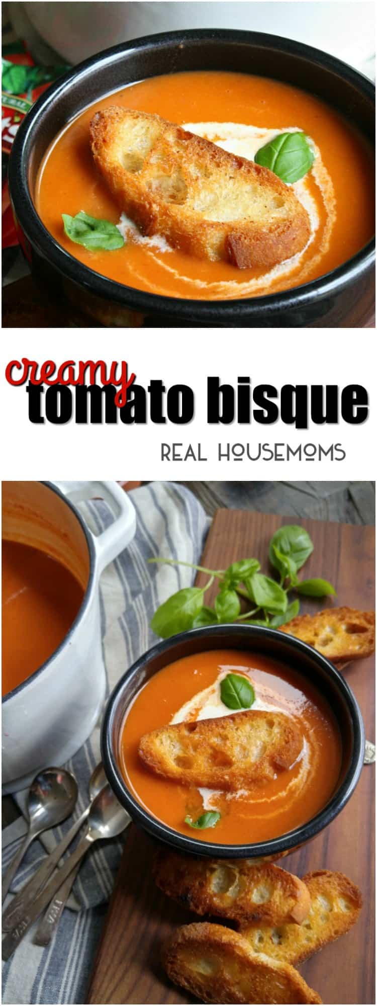 Creamy Tomato Bisque -Tomato Soup-Real Housemoms