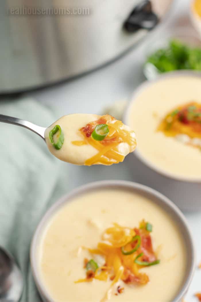 spoonful of cauliflower soup