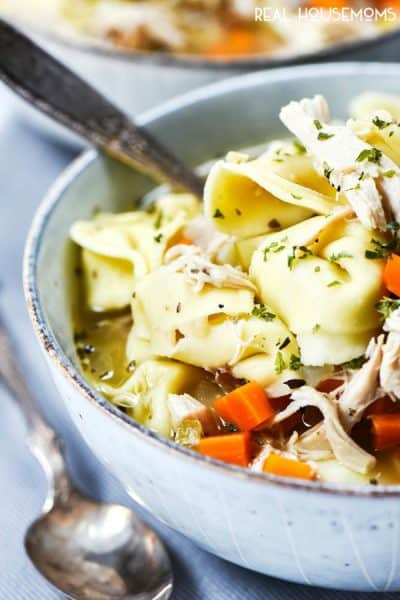 Crock Pot Chicken Tortellini Soup ⋆ Real Housemoms