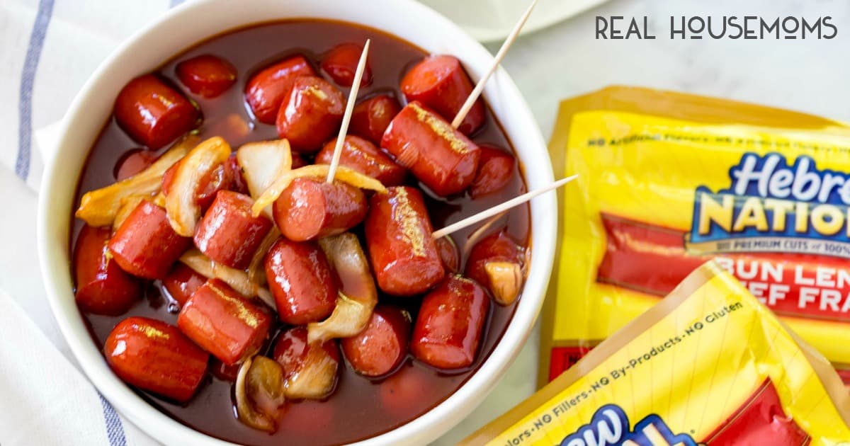 Crock Pot Honey BBQ Hot Dog Bites-Real Housemoms