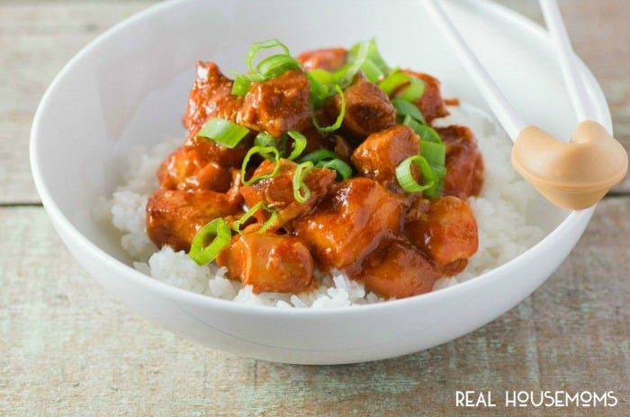 CROCK POT HONEY SRIRACHA CHICKEN is a simple, tasty meal that is easily done in your slow cooker!