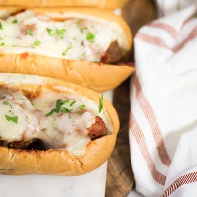 Crock Pot Meatball Sandwiches are classic tailgating food! They're an easy dinner recipe that tastes amazing! If you can make a hamburger you can make Crock Pot Meatball Sandwiches!