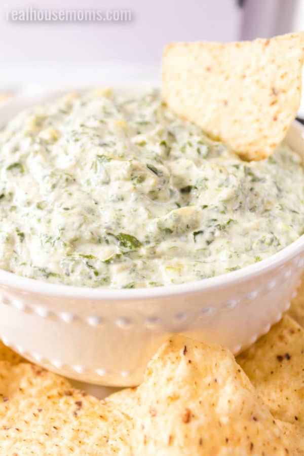 Crock Pot Spinach Artichoke Dip ⋆ Real Housemoms