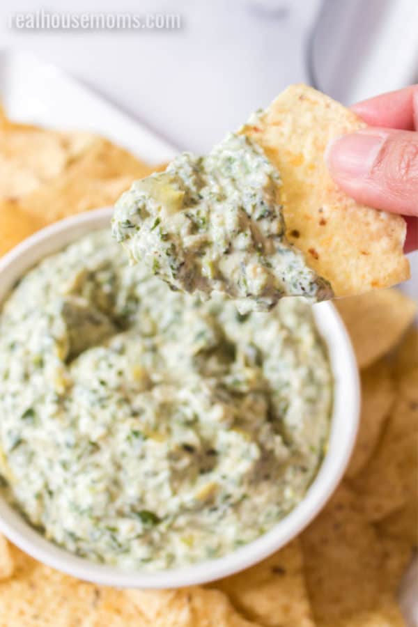 Crock Pot Spinach Artichoke Dip ⋆ Real Housemoms