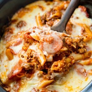 Crock Pot Pizza Casserole is an incredibly delicious meal for the entire family to enjoy! It is really easy to make, kid friendly, and perfect for busy days!